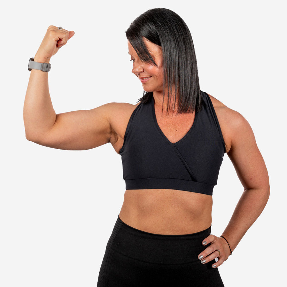 Norks Sports Bra The Wrap Sports Bra in Black