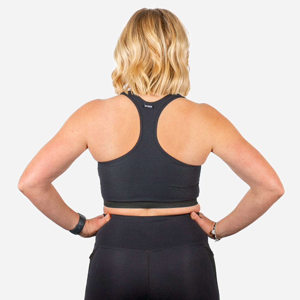 Norks Sports Bras The Zip Sports Bra in Black